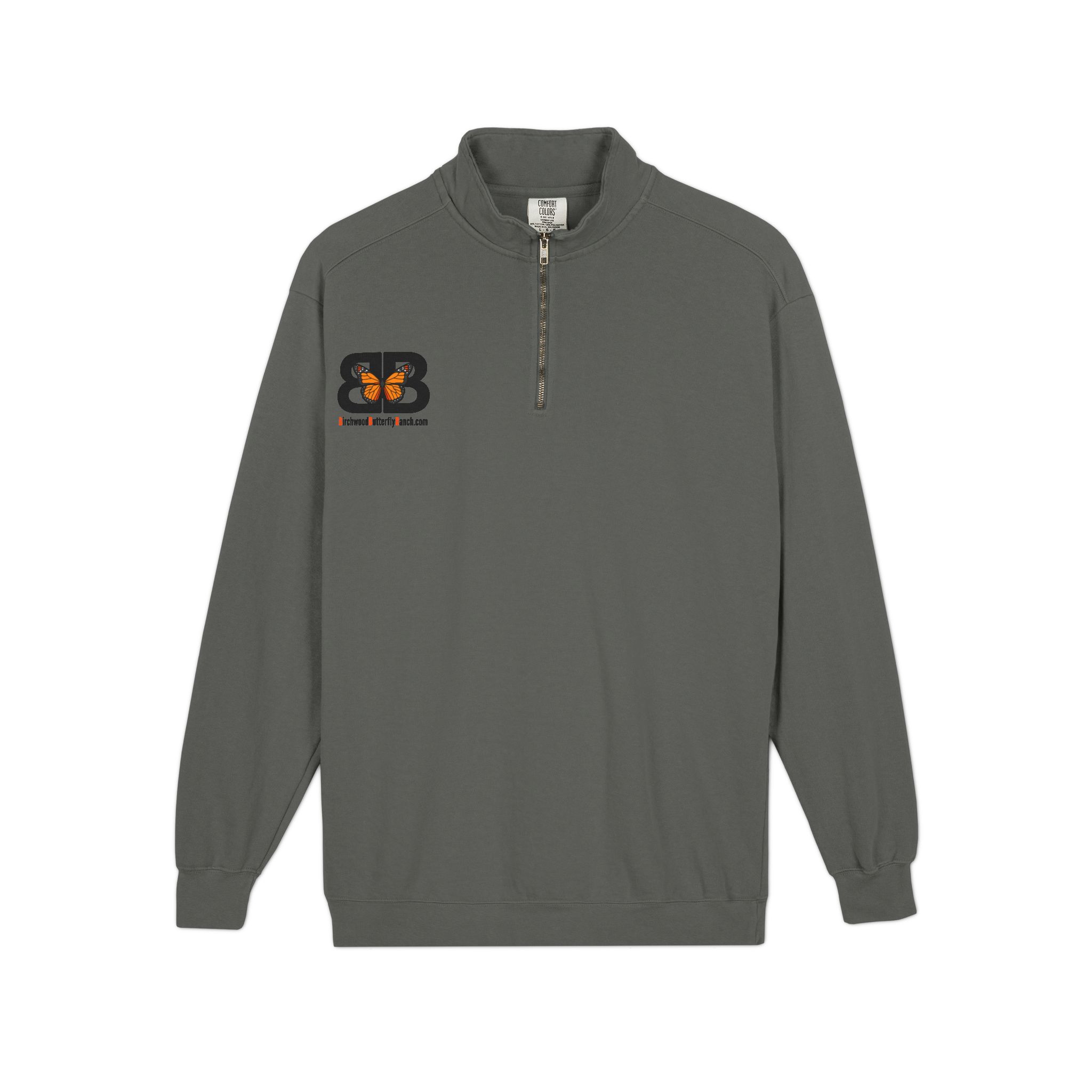Quarter-Zip Sweatshirt — "Got Milkweed?" Monarch Caterpillar Conservation Pullover